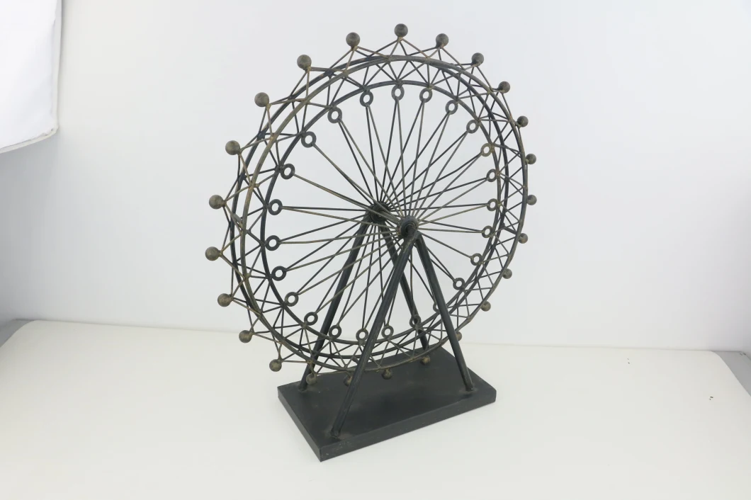 Home Decoration Ferris Wheel Shape Countertop Arts Metal Crafts