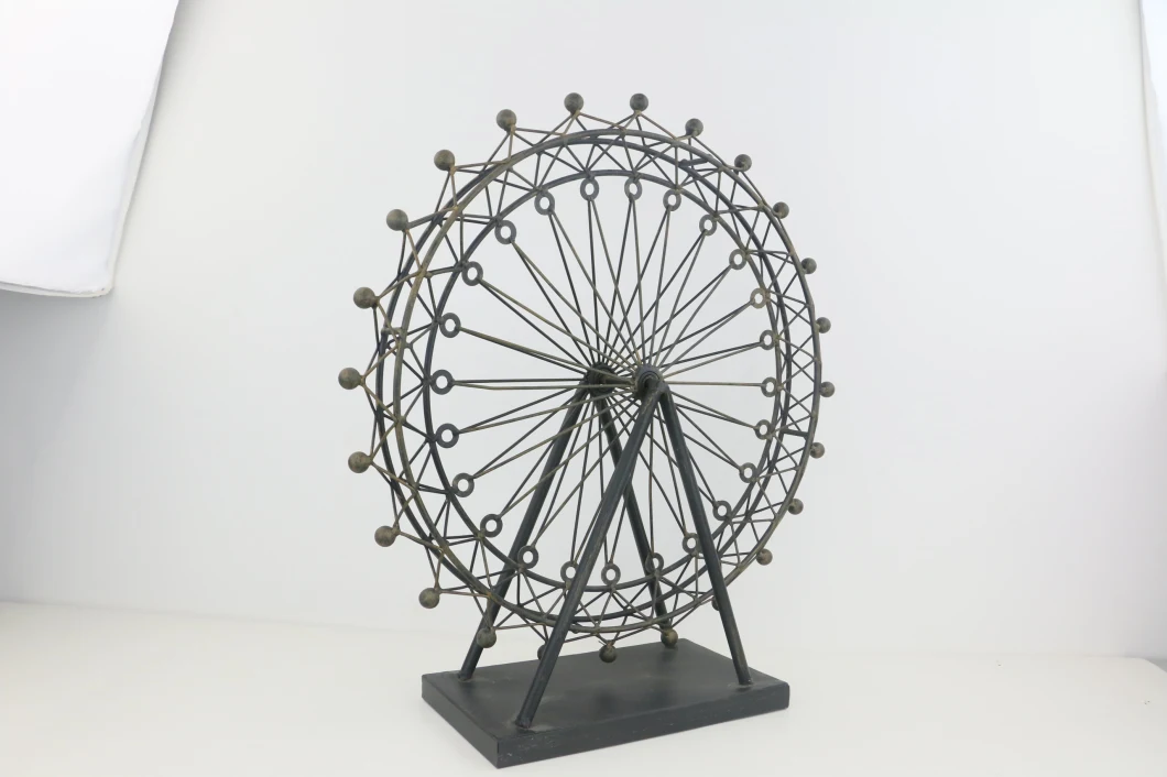 Home Decoration Ferris Wheel Shape Countertop Arts Metal Crafts